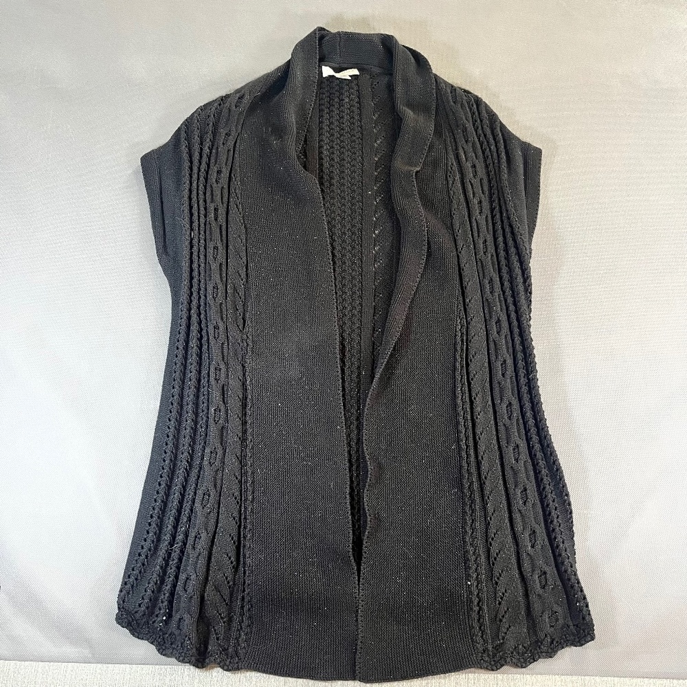 CHRISTOPHER & BANKS, BLACK Cardigan Sweater Woman’s Size Large